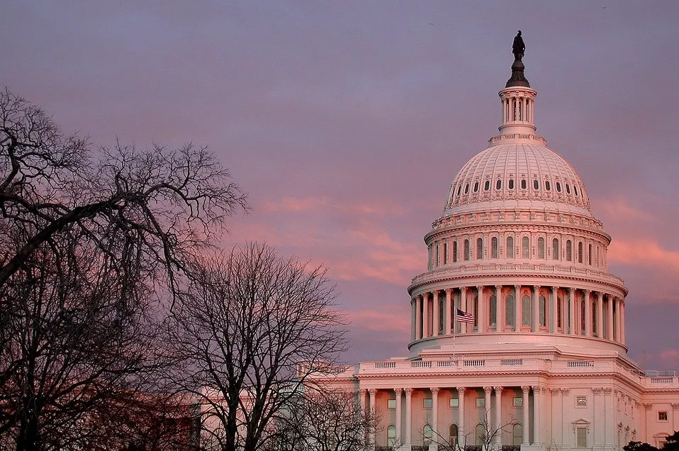 Image of the US Capitol at dawn.