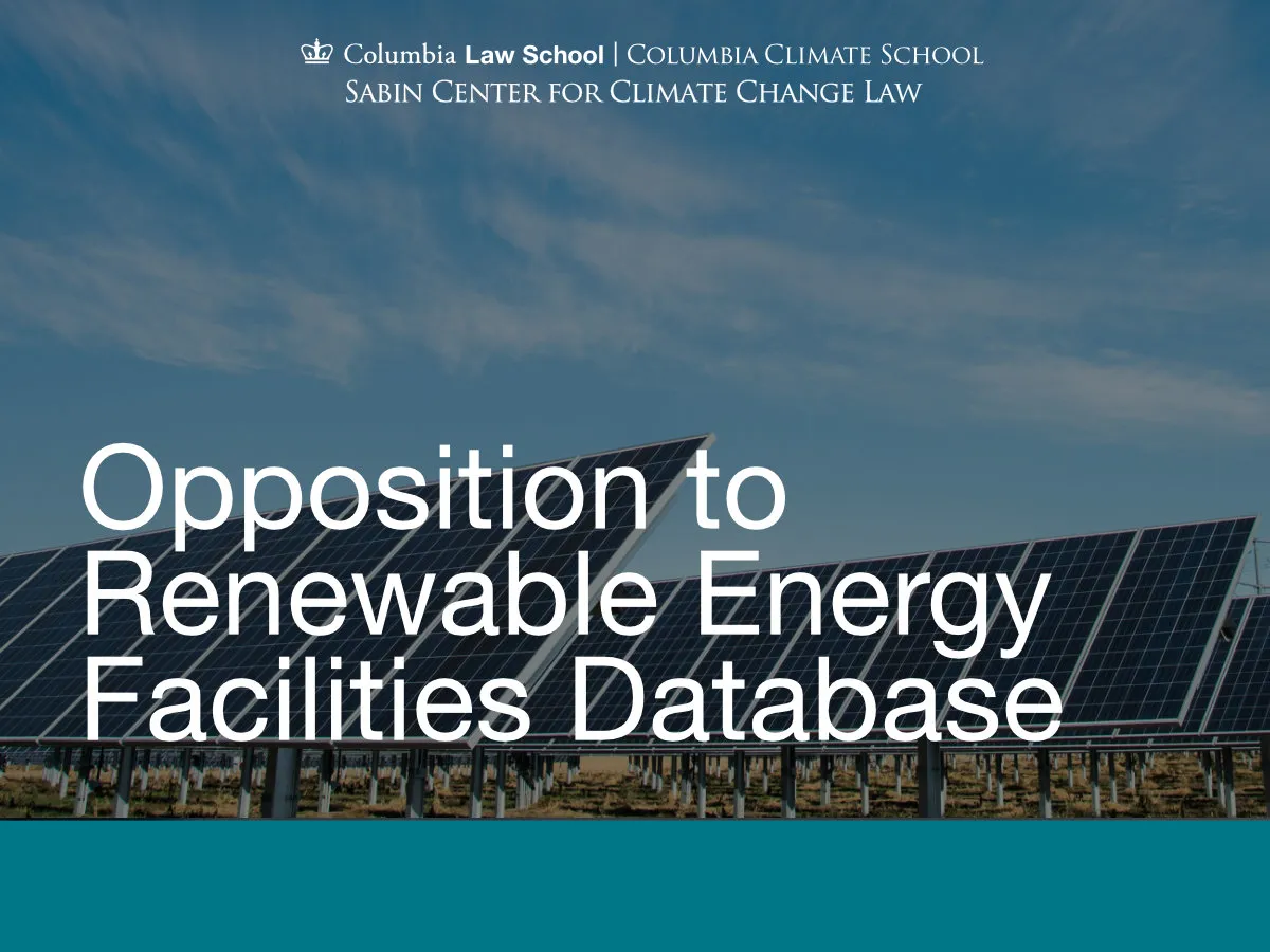 Opposition to Renewable Energy Facilities Database