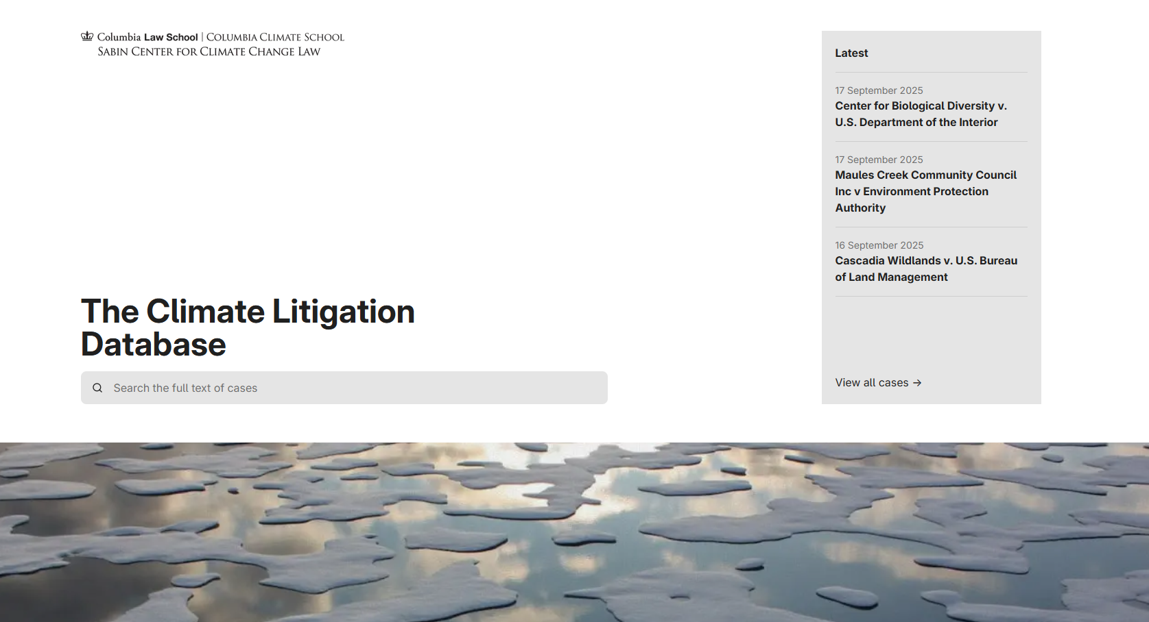 "climate litigation database" 