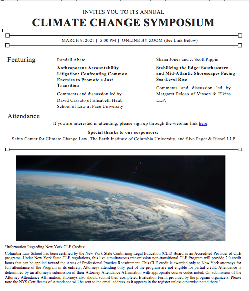 "Climate Change Symposium 2021"